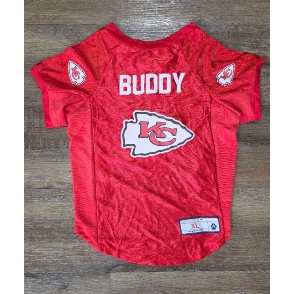 Littlearth Unisex XL Pet Sport Jersey Kansas City Chiefs NFL Dog Red